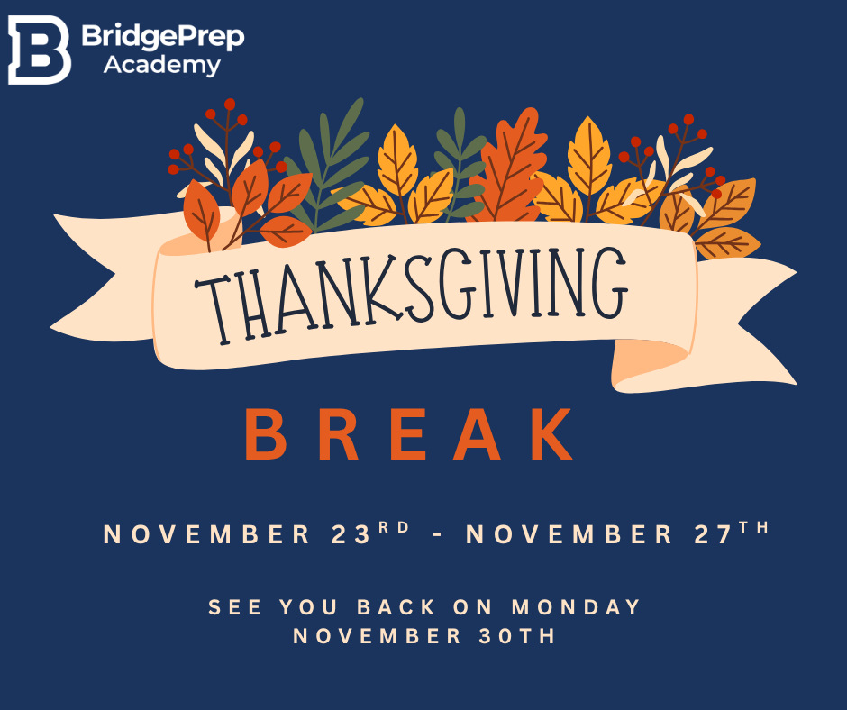 Thanksgiving break announcement