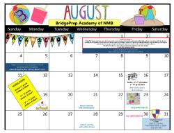 August Calendar