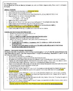 ARRIVAL AND DISMISSAL PROCEDURES